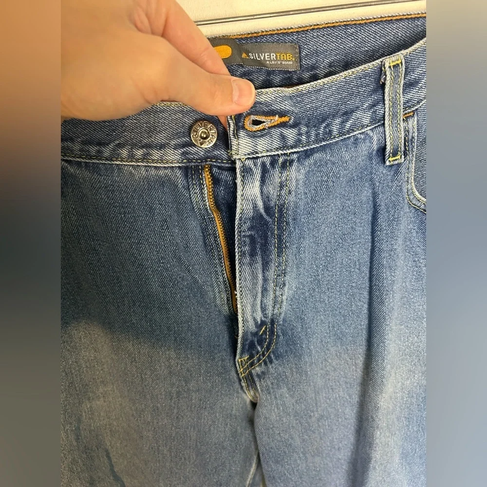 Vintage Levi’s Baggy Silver Tab Mens Size 36X34 Classic Blue Denim Jeans Blue